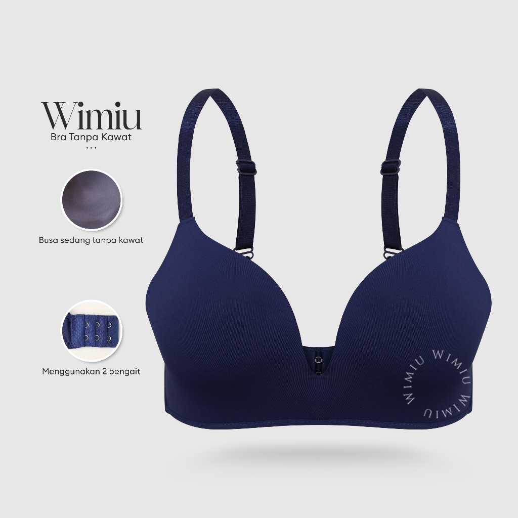 WIMIU AFF BH Bra Tanpa Kawat Wanita Premium Satin Seamless Busa Tipis 100089