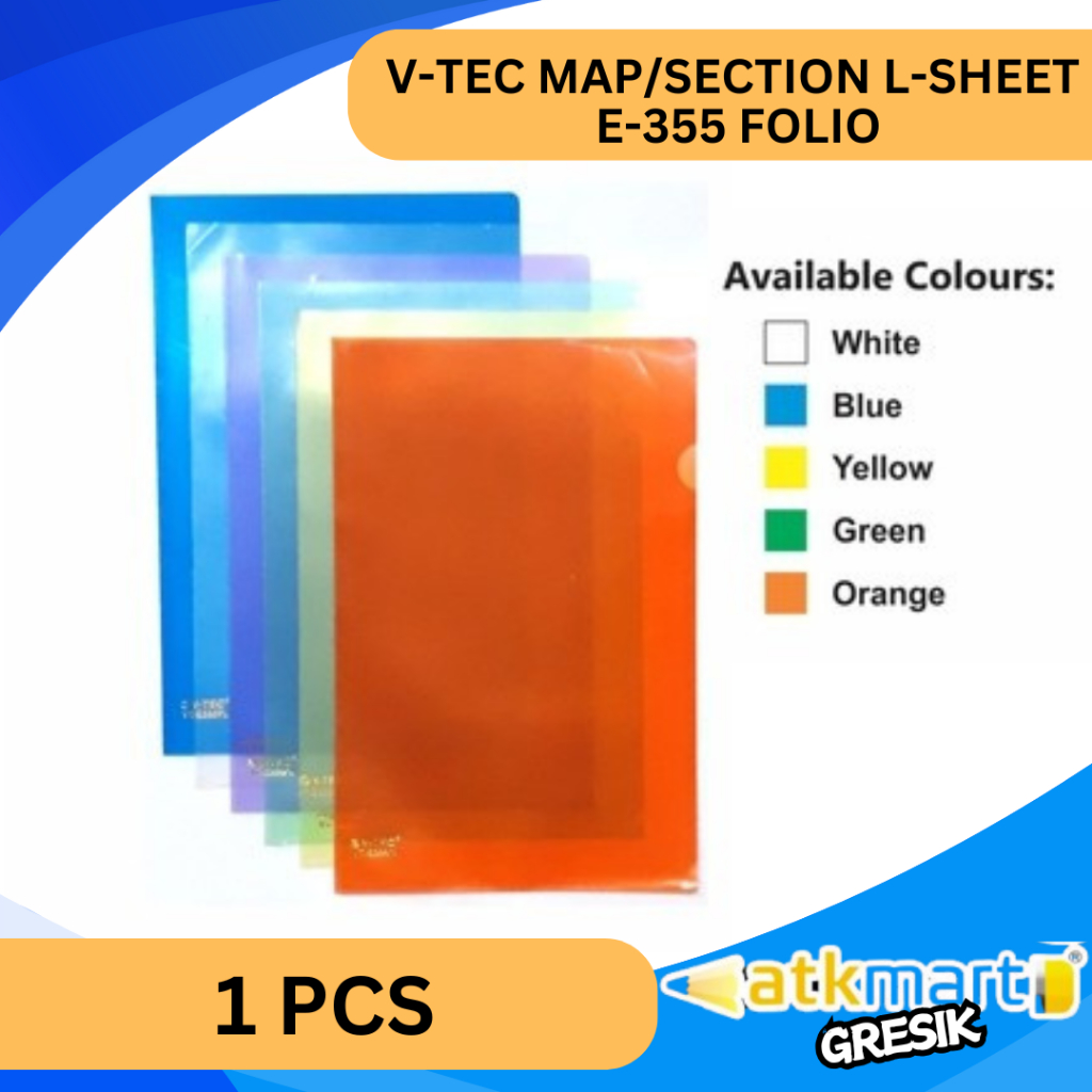 

V TEC MAP/SECTION L-SHEET E-355 FOLIO WARNA CAMPUR / MAP L UK FOLIO / MAP L TRANSPARAN