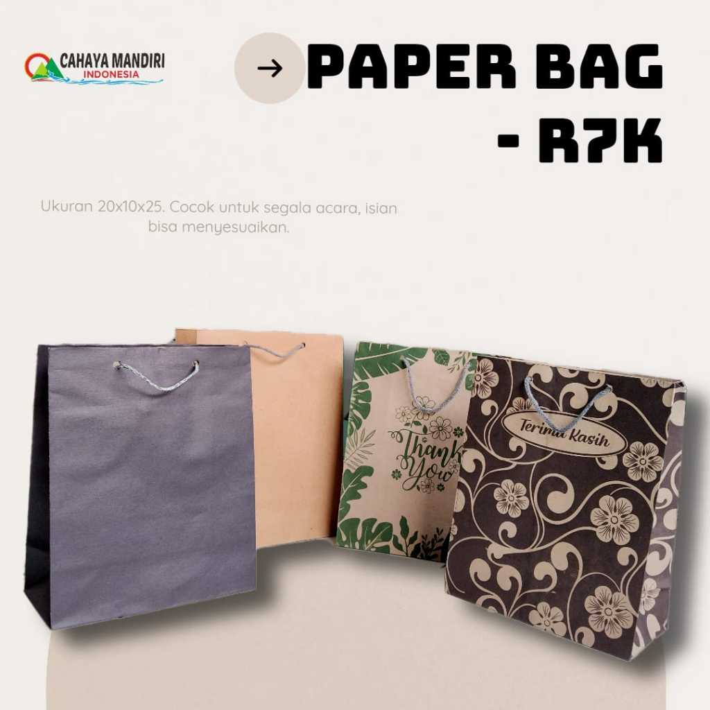 

PAPERBAG R7K(Size 20×10×25) PAPERBAG MURAH, TAS HAJATAN DAN SOVENIR BINGKISAN