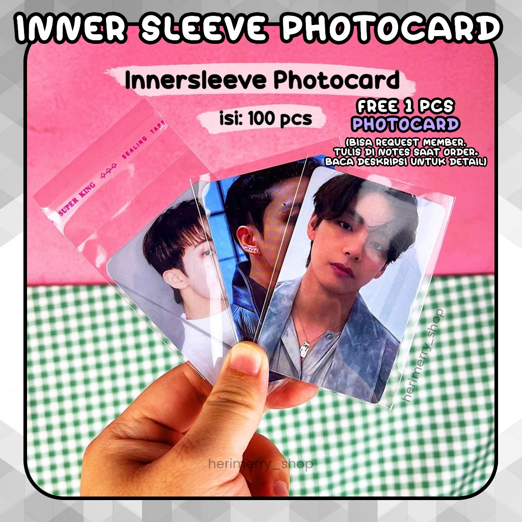 

Inner Sleeve Photocard Plastik Pelindung PC 1 pack 100 pcs - Kartu Kpop Potocard Murah