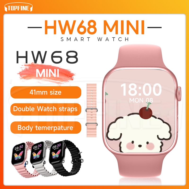 Topfine HW68 Mini Smart Watch  IWO 15 Series 9 jam tangan pintar  PK HW12 HW16 HW22 Bluetooth Call C
