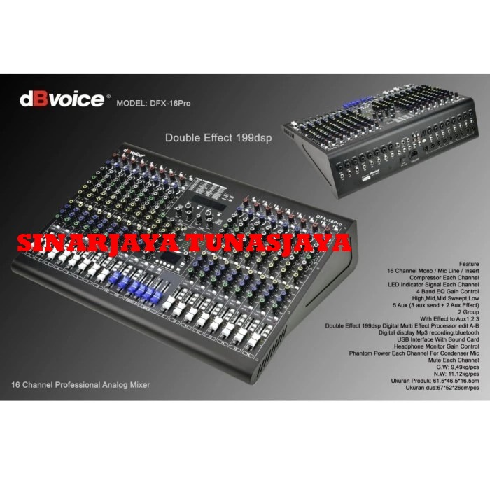 Mixer dB Voice DFX 16PRO Original dfx16pro 16 Channel Dbvoice DFX 16 PRO