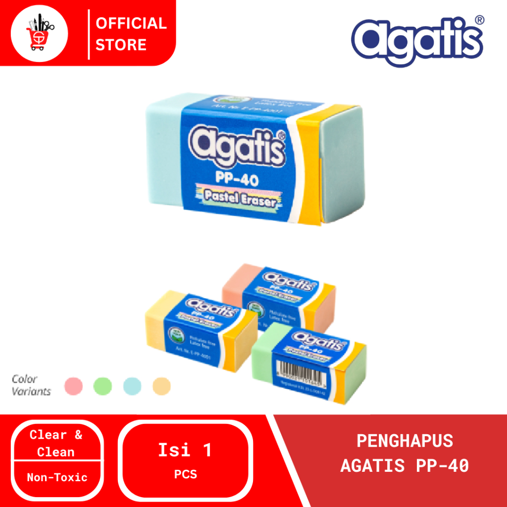 

Agatis Eco Eraser Pastel 40's PP-40 (1 PCS)