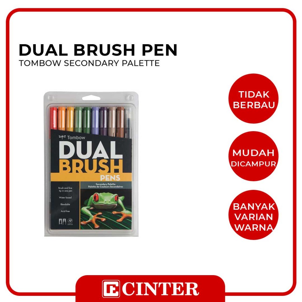 

TOMBOW - SPIDOL DUAL BRUSH PEN / SPIDOL LETTERING SECONDARY PALETTE SET 10 WARNA