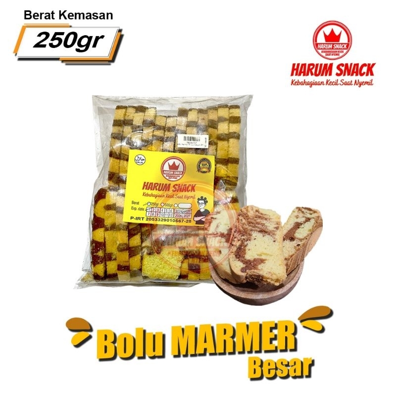 

BOLU MARMER BESAR 250GRAM [Harum Snack Official] SNACK KILOAN MAKANAN RINGAN