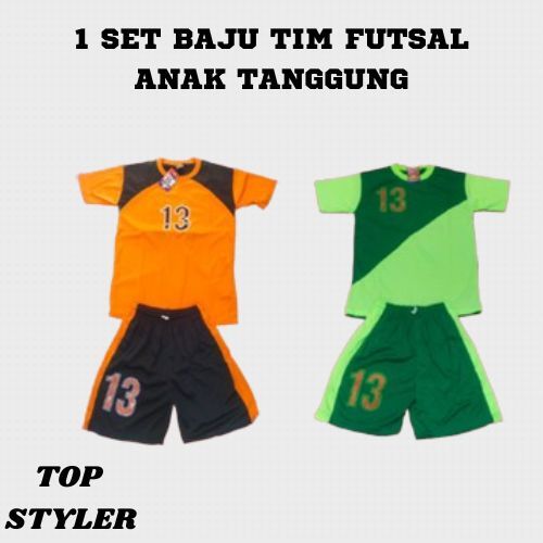 1 SET BAJU TIM FUTSAL ANAK TANGGUNG