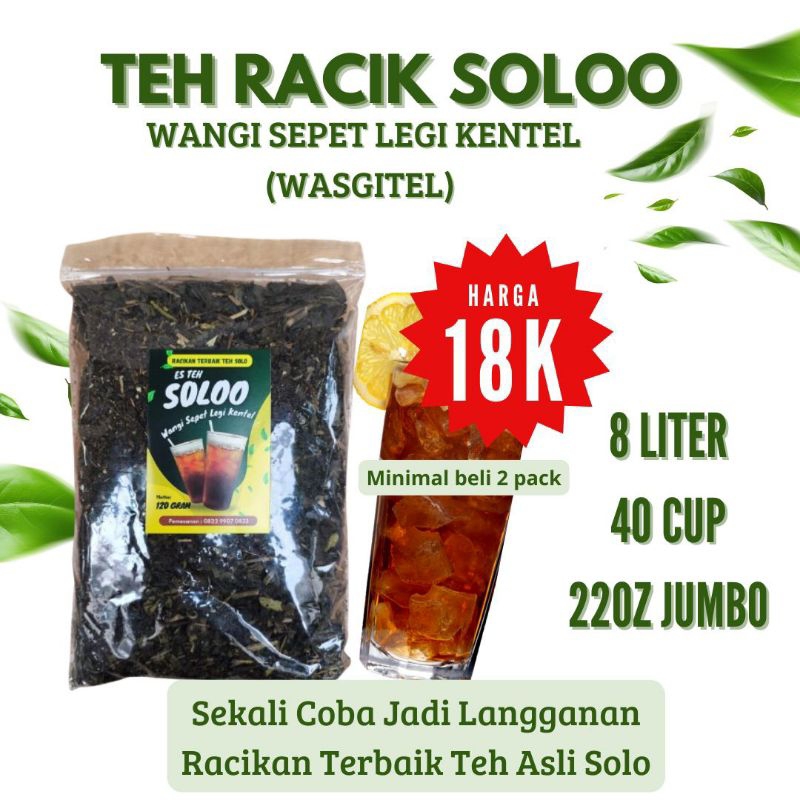 

Teh Racikan SOLOO 120gram Khas Solo Harumnya Terasa