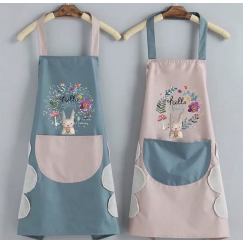 D2102 HVR Celemek Masak Apron Dapur Anti Air Minyak Lap tangan premium