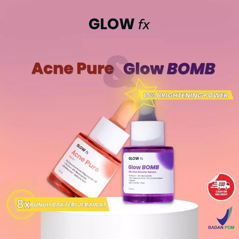 GLOW FX Acne Pure Serum / GLOW FX Glow Bomb Serum