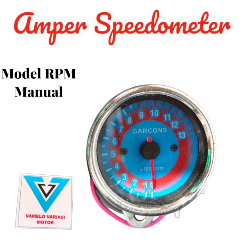 RPM SPEEDOMETER SPEED MOTOR ANALOG AMPER BULAT MANUAL
