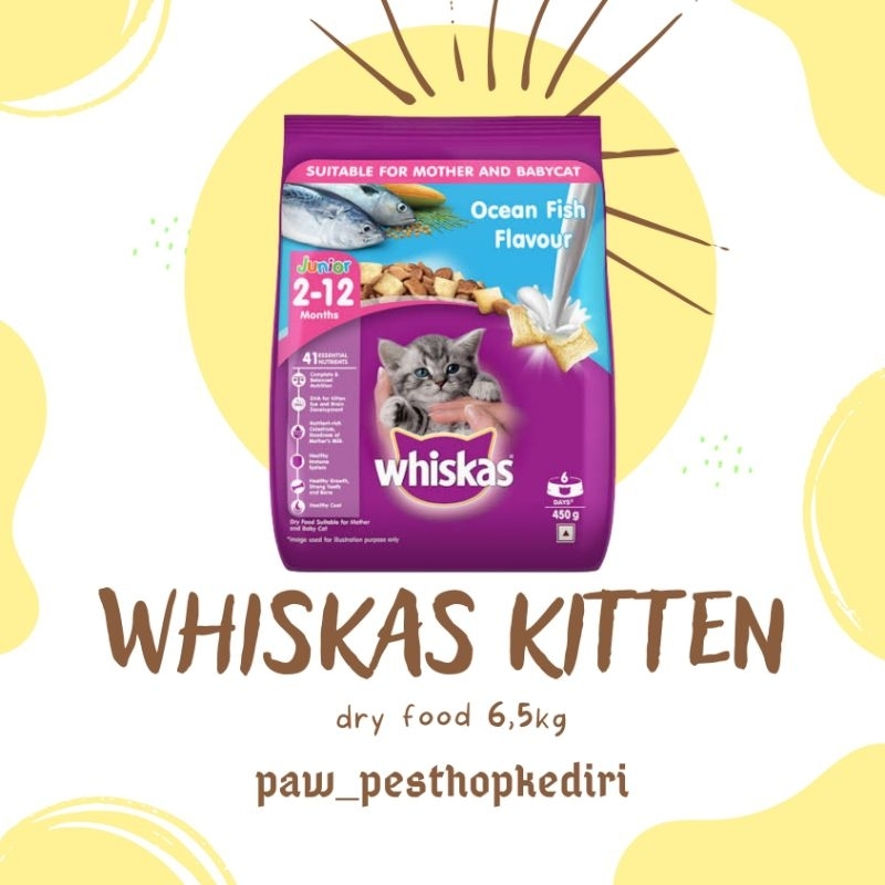 Whiskas Kitten Dry Food Sak 6,5 kg