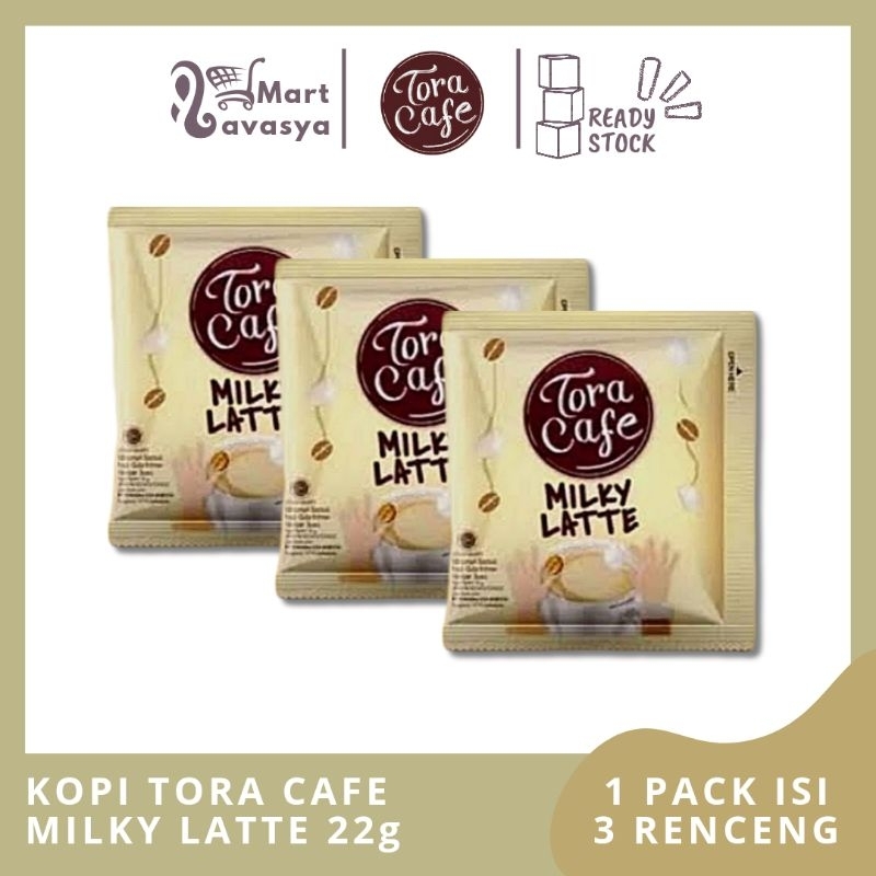 

KOPI TORA CAFE MILKY LATTE 22g - 1 PACK ISI 3 RENCENG - KOTA BANDUNG - LAVASYA MART