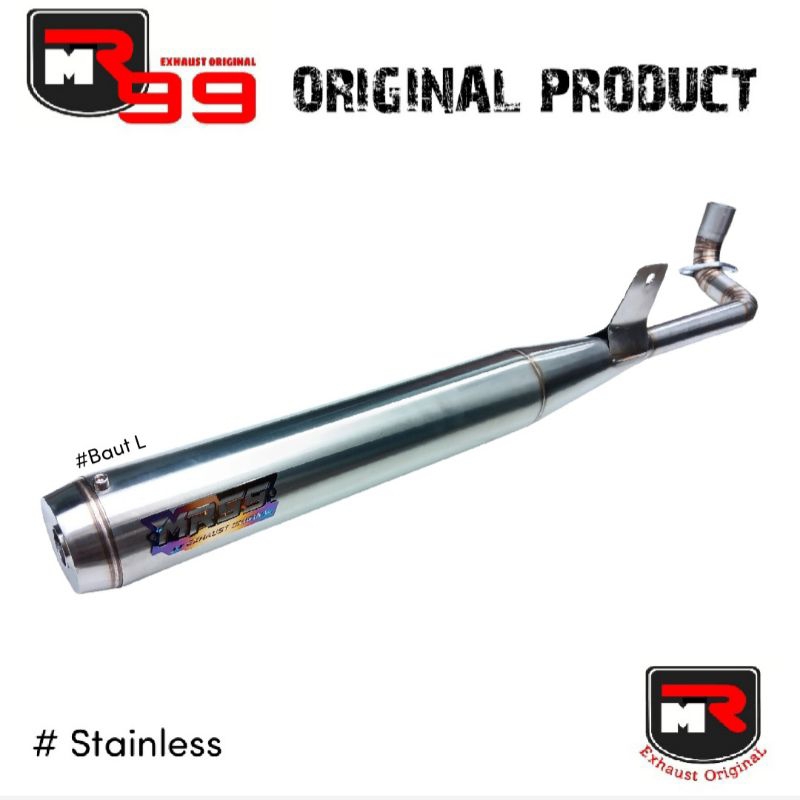 Knalpot Standar Racing Bambu Bravo RC80/100 - Tornado GS/GX - Sigma - CsytaL - Jet CooL Full Stainle