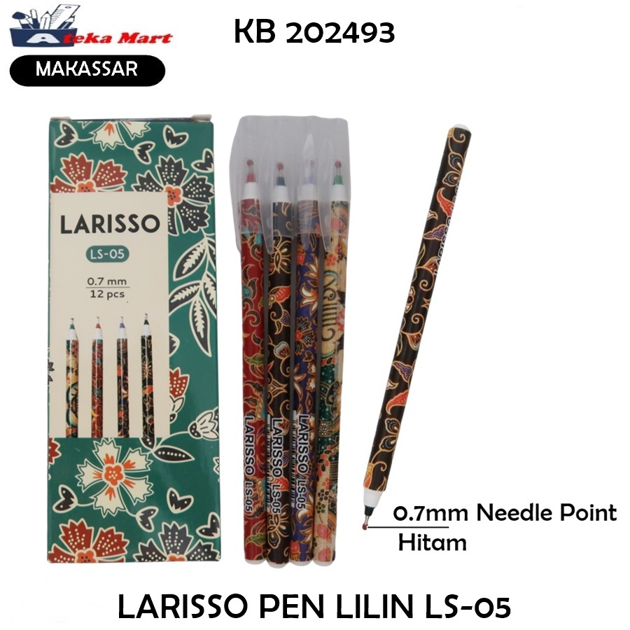 

[BOX/12PCS] LARISSO PEN LILIN LS-05 0.7MM PENA MURAH BATIK