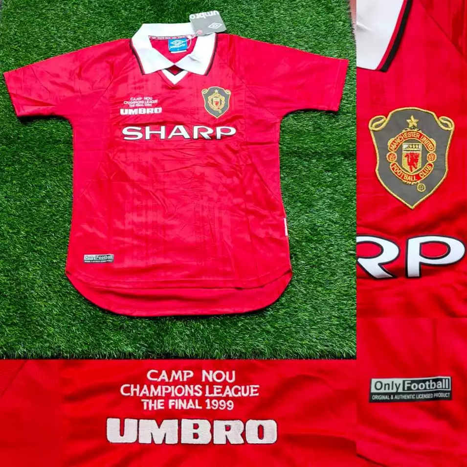 JERSEY RETRO VINTAGE MU HOME FINAL CAMP NOU 1999 GRADE AAA CLASSIC