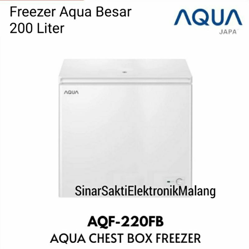 Chest Freezer Aqua 200L 200 Liter Box Aqf 220 FB HC Besar aqf220 aqf200 Kotak Pembeku Daging Frozen 
