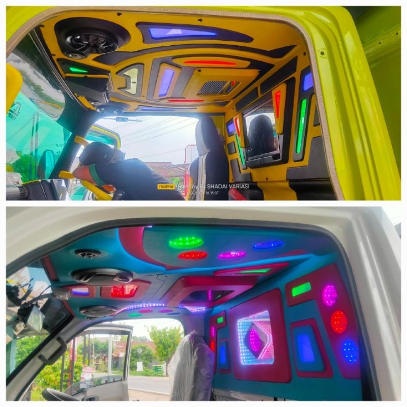 2set Plafon custom+dinding belakang Canter full lamlu lengkap SPEAKER+TWEETER