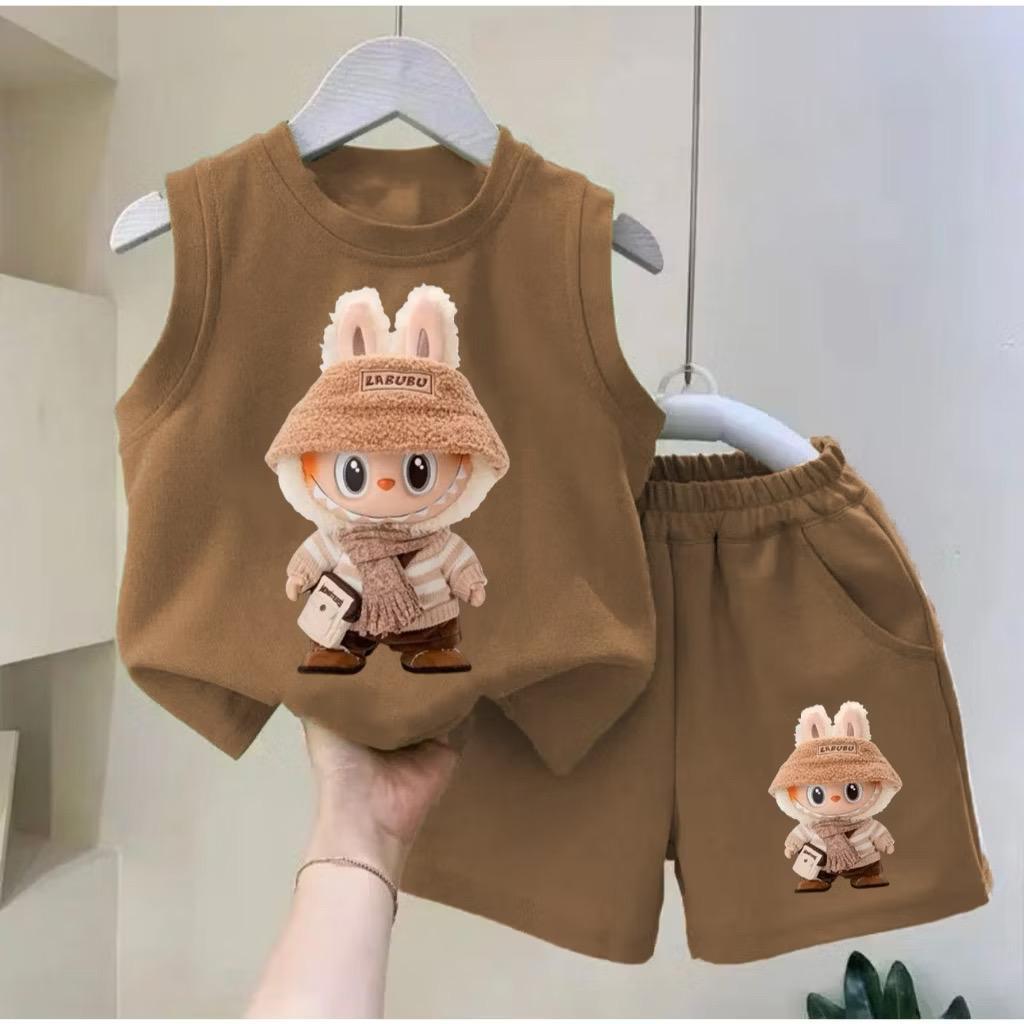 COD SETELAN ANAK LAKI LAKI SET BAJU LABUBU LEKBONG SINGLET ANAK BAYI LAKI LAKI 1-5TAHUN