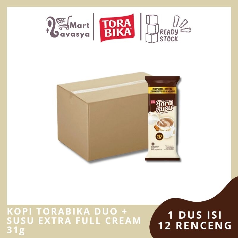 

KOPI TORABIKA DUO + SUSU EXTRA FULL CREAM 31g - 1 DUS ISI 12 RENCENG - KOTA BANDUNG - LAVASYA MART