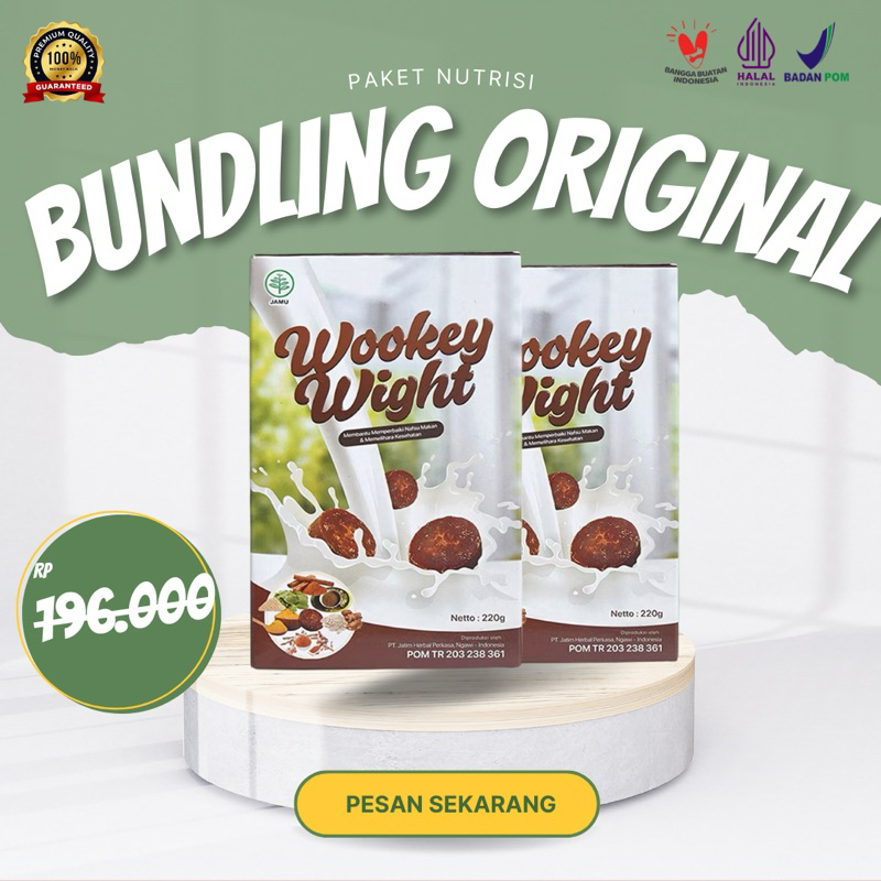 

2 WOOKEY WIGHT ORIGINAL - Susu Bernutrisi Penambah Berat Badan Dan Penggemuk Original Penambah Nafsu Makan Alami Original