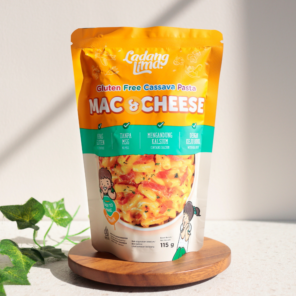 

115G MAC AND CHEESE Cassava Pasta Singkong Gluten Free - LADANG LIMA