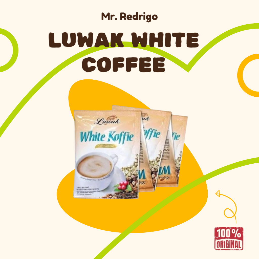

Luwak White Coffee | Luwak White koffie 20 Gr x 10 | Mr Redrigo