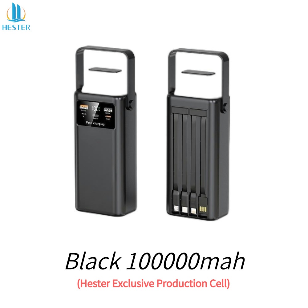 HESTER power bank 100000mah 66W power bank fast charging powerbank 100000mah 100% original fast char