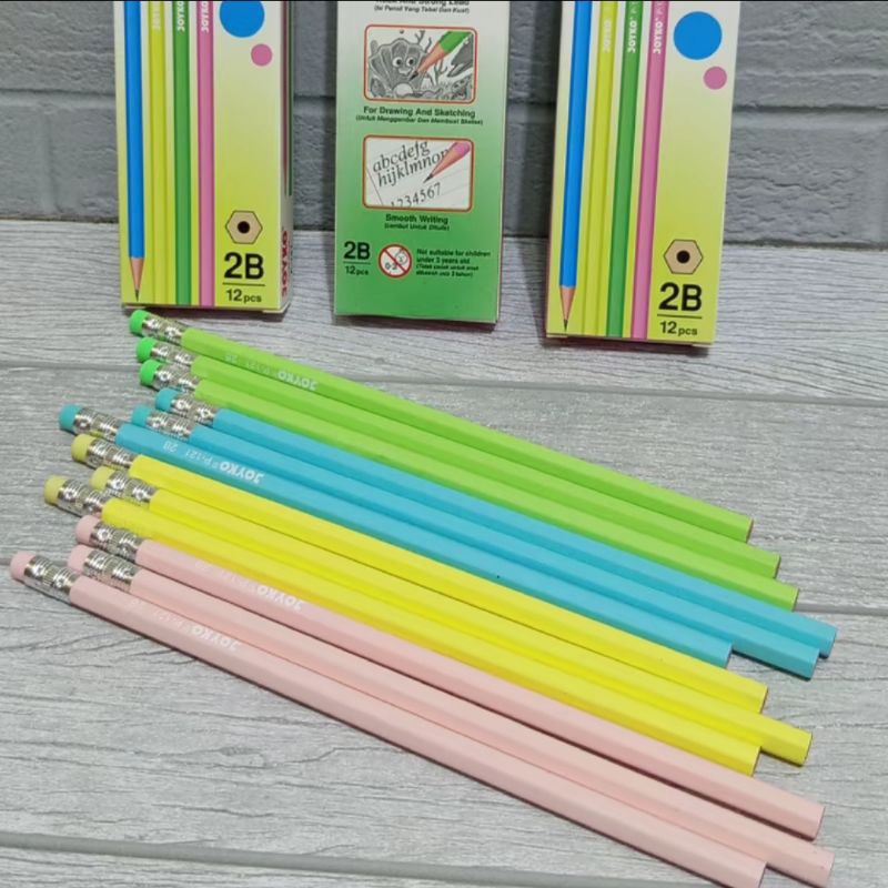 

pensil joyko 2B P-121warna pastel