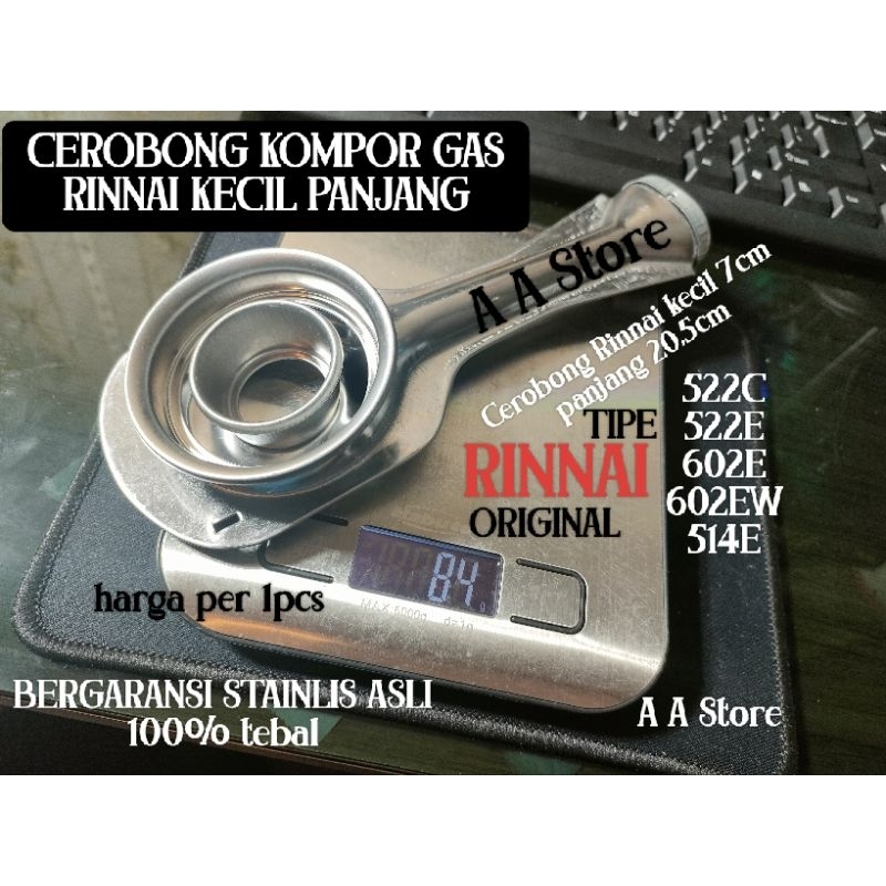 CEROBONG KOMPOR GAS RINNAI KECIL PANJANG TEBAL / ORIGINAL KOMPOR GAS RINNAI 1 TUNGKU 2 TUNGKU