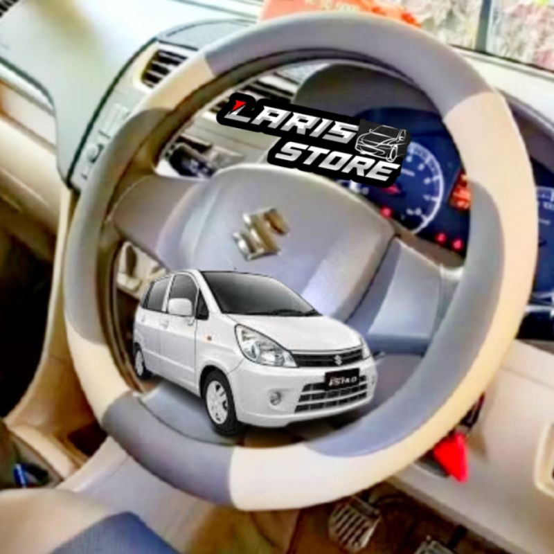 Sarung Setir Mobil Suzuki Estilo Cover Stir Variasi Sabit Bahan Karet Berkualitas