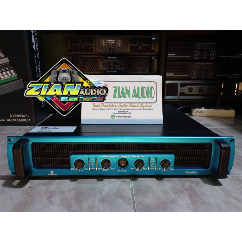 Power Amplifier  Soundqueen SQ4800. 4 Channel 4x800 Watt class H Original