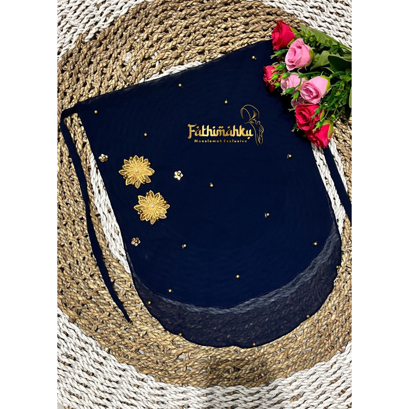 Cadar wedding Bunga dan manik Cantik/Tutup cadar 2 layer Murah/Cadar 2 lapis Best Seller