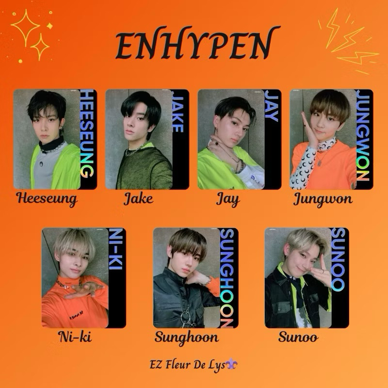 photocard replika pc unofficial En- Enhypen border carnical HEESEUNG JAKE JAY JUNGWON NI-KI SUNGHOON
