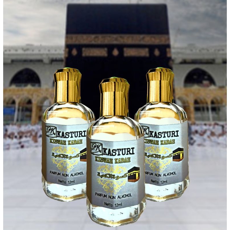 Parfum Kasturi Kiswah Ka'Bah 12ML original bibit minyak wangi oud qiswa sunah tanpa campuran alkohol