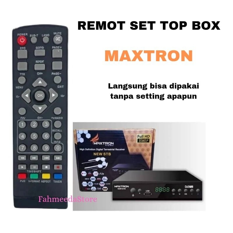 REMOTE SET TOP BOX MAXTRON( remot alternatif / pengganti)