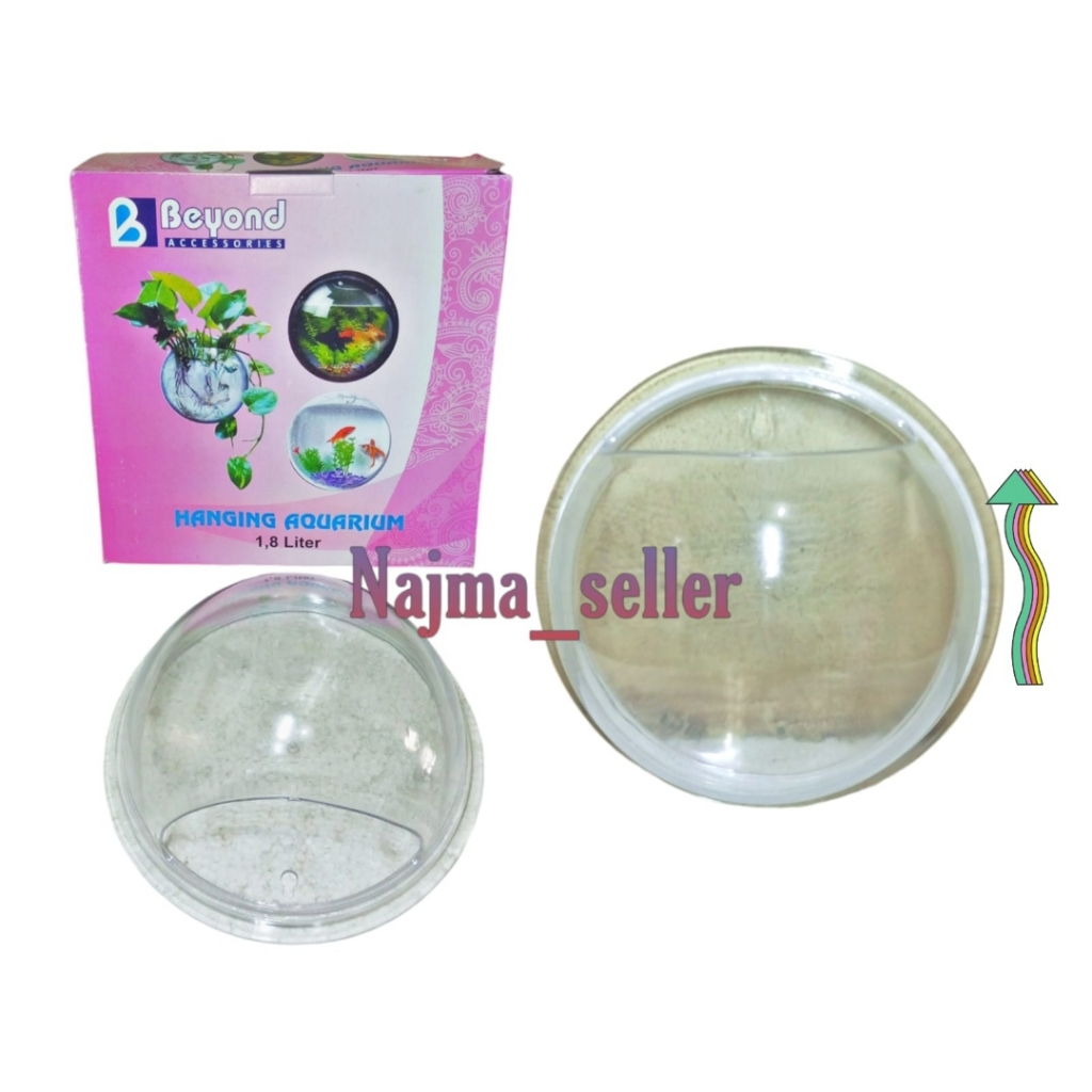 Beyond Hanging Aquarium Mini 1.8 Liter. diameter 20cm. Aquarium gantung aquarium dinding.