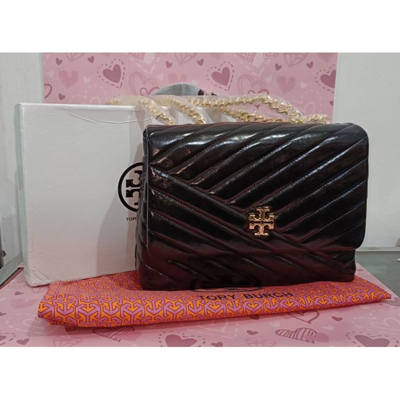 VJT-025 Tas TB Tory Burch Kira Chevron Glazed kualitas premium, kulit yang bagus & halus.