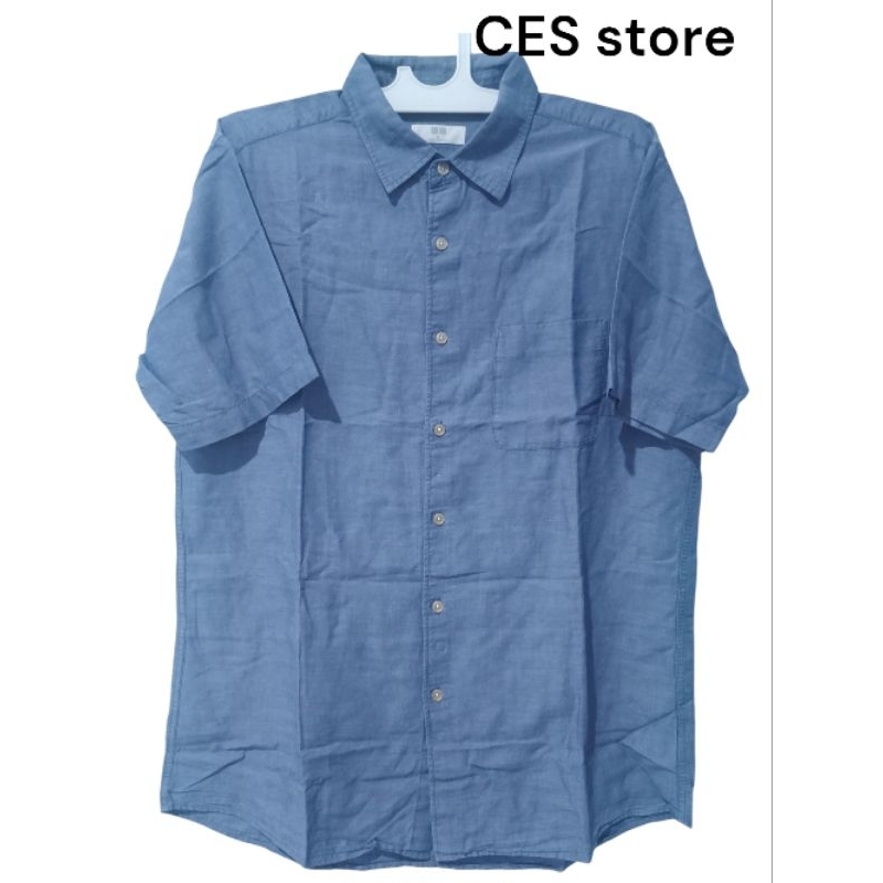 kemeja hem baju fashion casual formal pria uniqlo