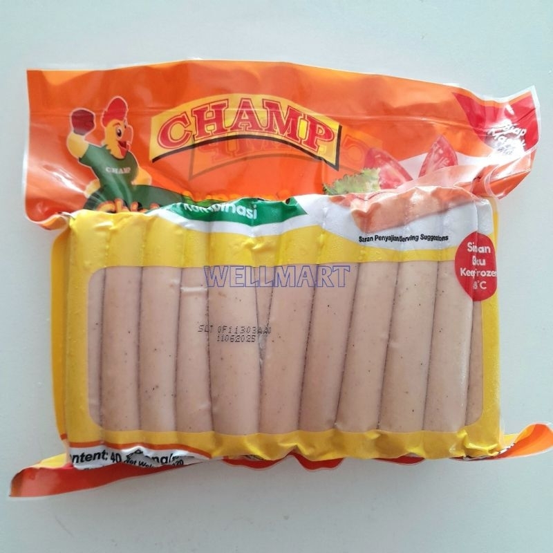 

Champ Sosis Ayam 1 Kg Isi 40 Pcs Chicken Sausage