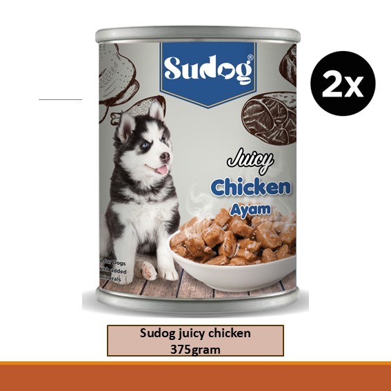 SUDOG DOG FOOD JUICY CHICKEN 375 GRAM / MAKANAN ANJING KALENG / MAKANAN KALENG SUDOG / DOG FOOD / MA