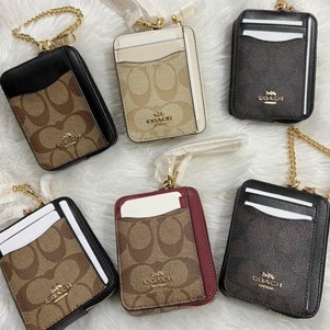 KODE L77C COACH Dompet Wanita Zip card case Kapasitas Ekstra Besar Kasus Pemegang C58
