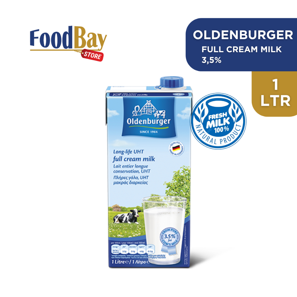 

Susu / Milk Oldenburger UHT long-life 1 Liter / 1000 ml (Full Cream & Semi Skimmed)