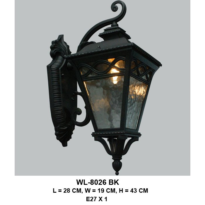 LUMINA Lampu Hias Lampu Fitting Dinding Lampu Dinding Model Minimalis - WL-8026-BK