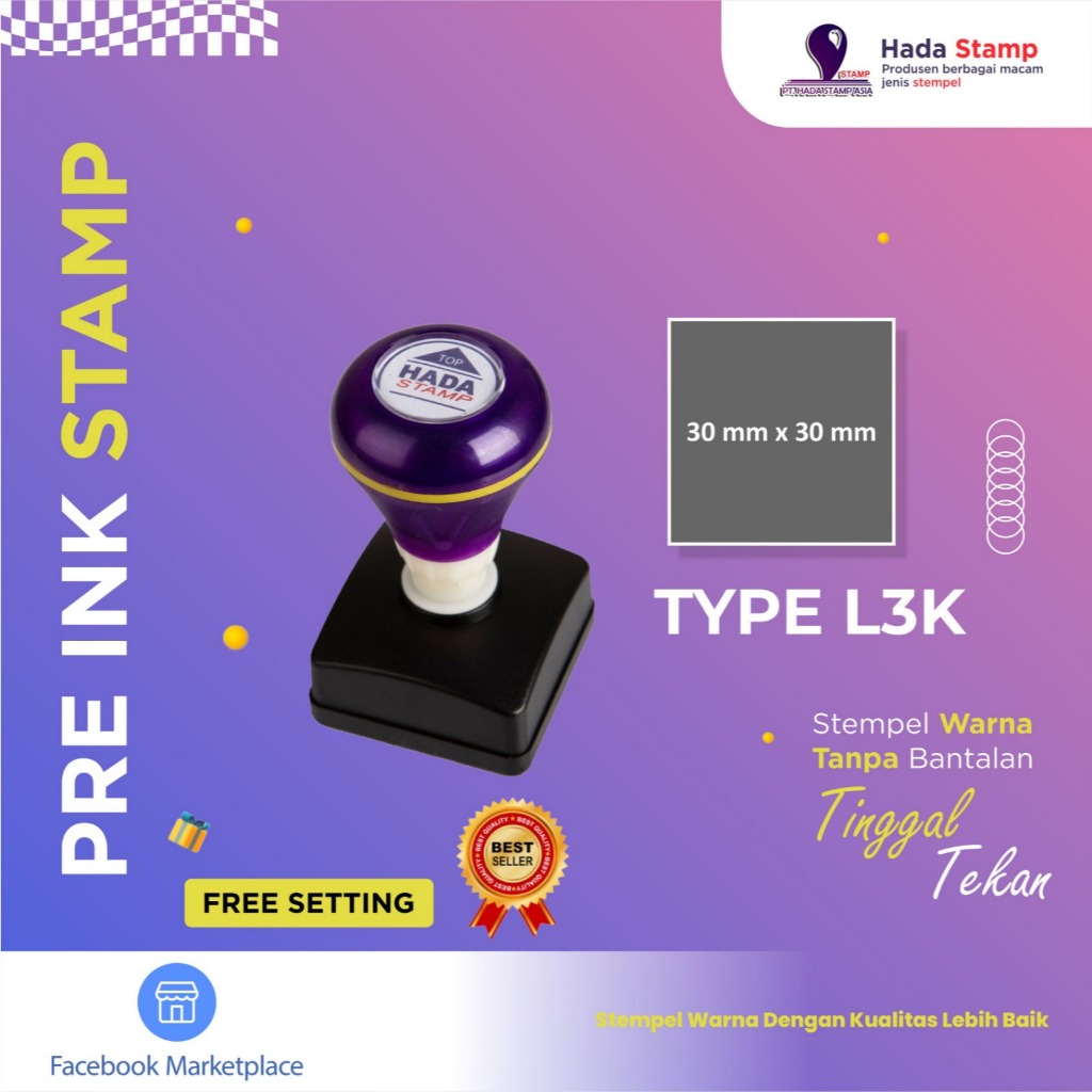 

Gramedia Bengkulu - Hada Stamp (Stempel LK3 Ukuran 30 MM x 30 MM)