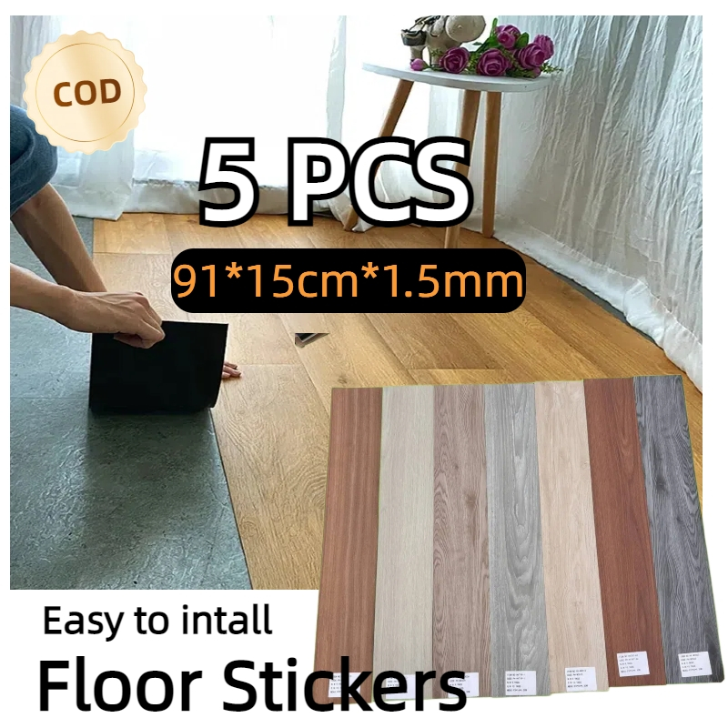 Lantai Vinyl Stiker / Stiker Lantai Motif Kayu / Stiker Lantai Kamar Tidur / Stiker Lantai Anti Lici