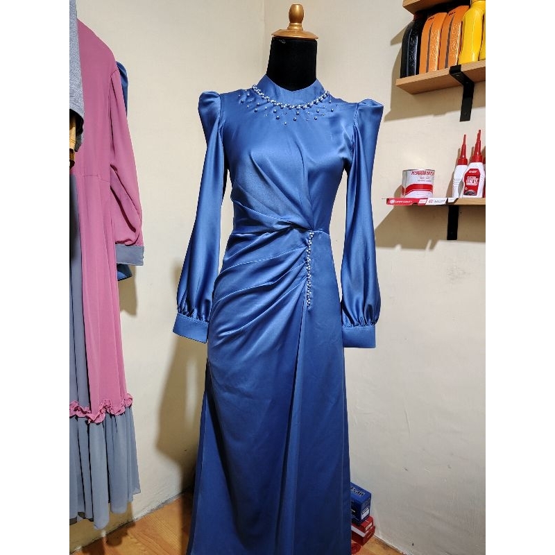 dress kondangan/ gaun pestaa simple elegan