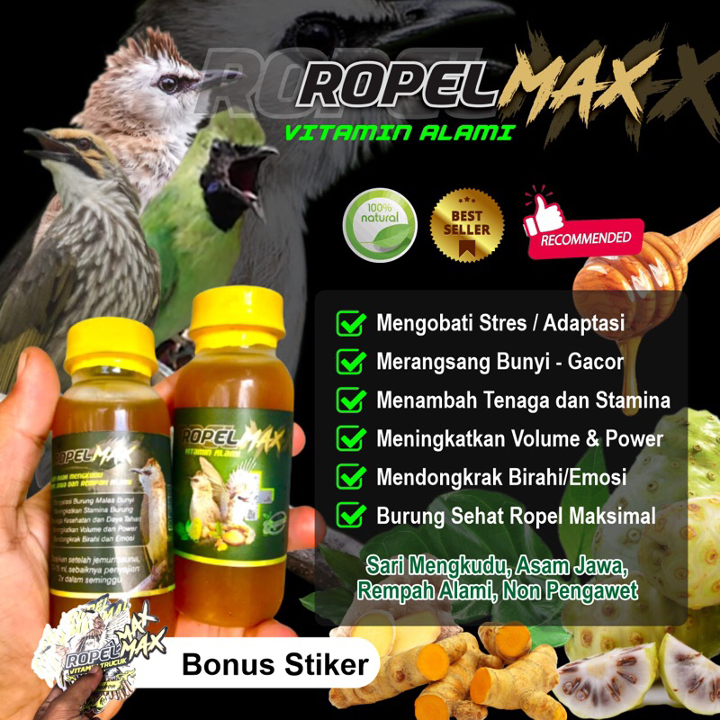 ROPELMAX Multivitamin Burung Trucuk Ngropel Penggacor Trucukan Cucak ijo Jenggot Dll