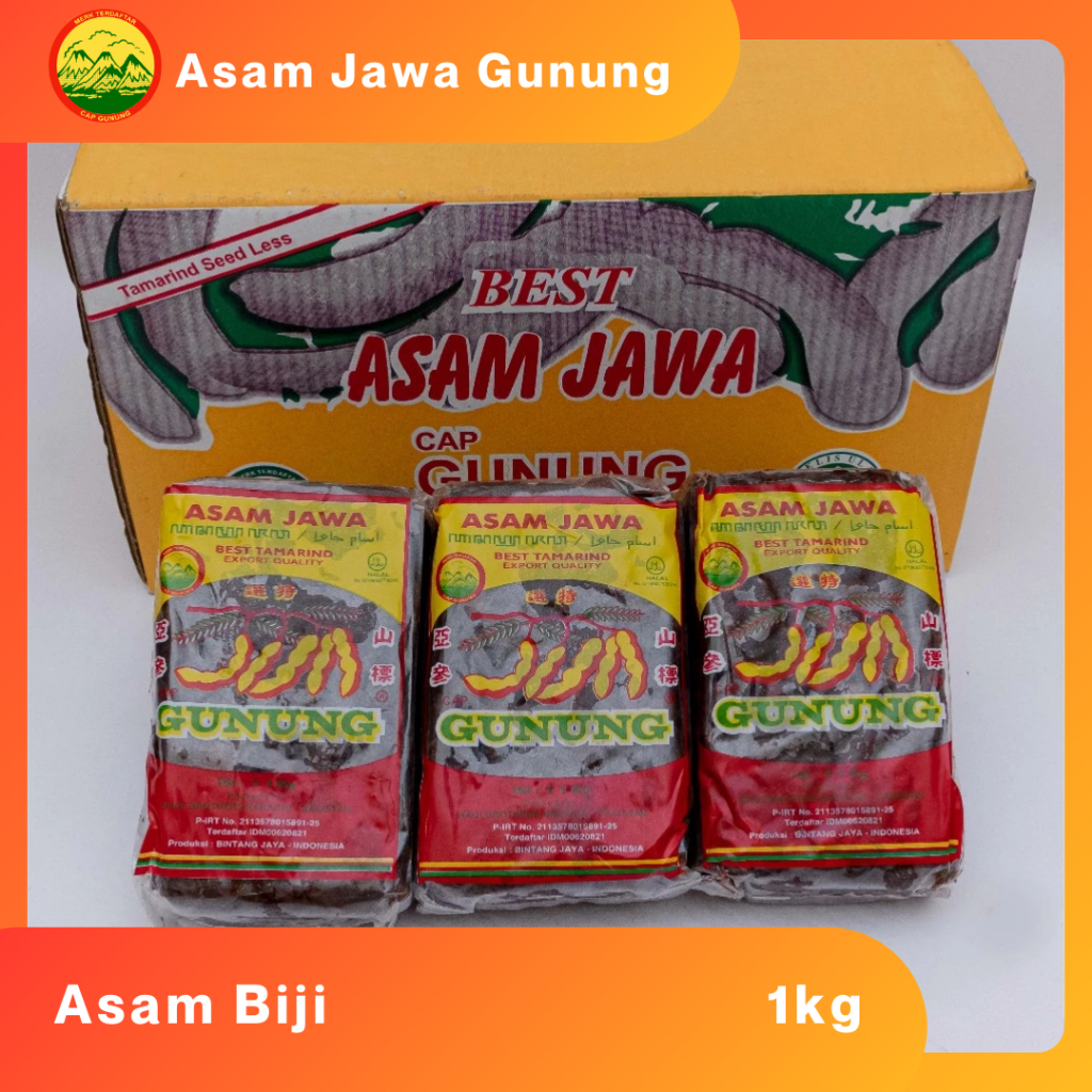 

ASAM JAWA ASAM BIJI CAP GUNUNG KEMASAN 1KG 1 DUS