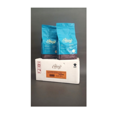 

TULIP Dark Bittersweet Couverture Chocolate Choco Chip 250 gr Embassy
