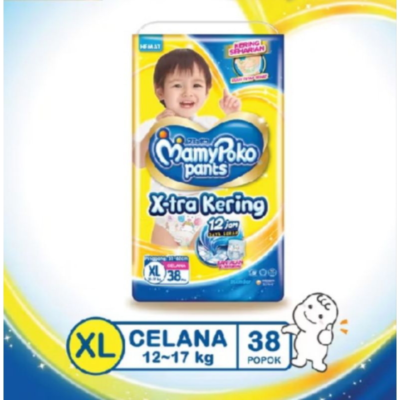 Mamypoko Pants S56 M48 L42 XL38 XXL34 XXXL20+2 S38 M32 L28 XL26 XXL24 (NBS44 Perekat)